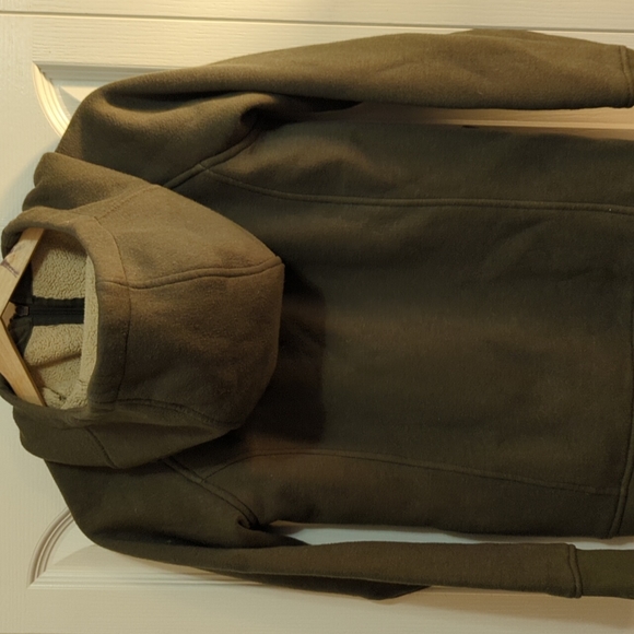 Women's Extra Small Dark Green Burton Hoodie w/ Thumb Holes - Picture 4 of 5